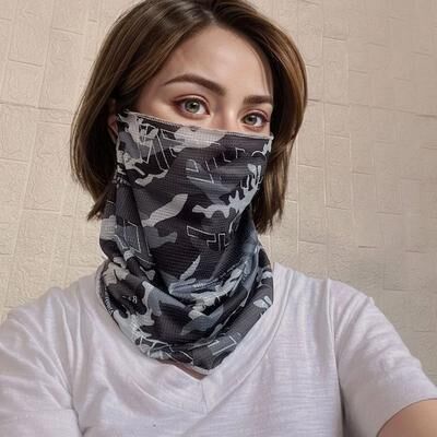 Uplift Picks Ice Silk Camouflage Sunscreen Face Mask Outdoor Sports Balaclava black Camouflage