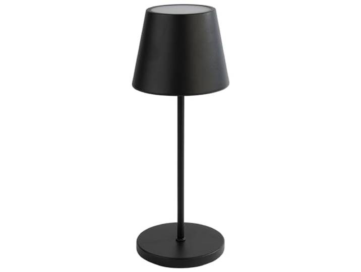 APS 17002 « MERLE » Lampe de table sans fil USB-C\, température de couleur et luminosité réglables\, étanche aux éclaboussures IP 54\, avec station d’accueil et télécommande\, noir