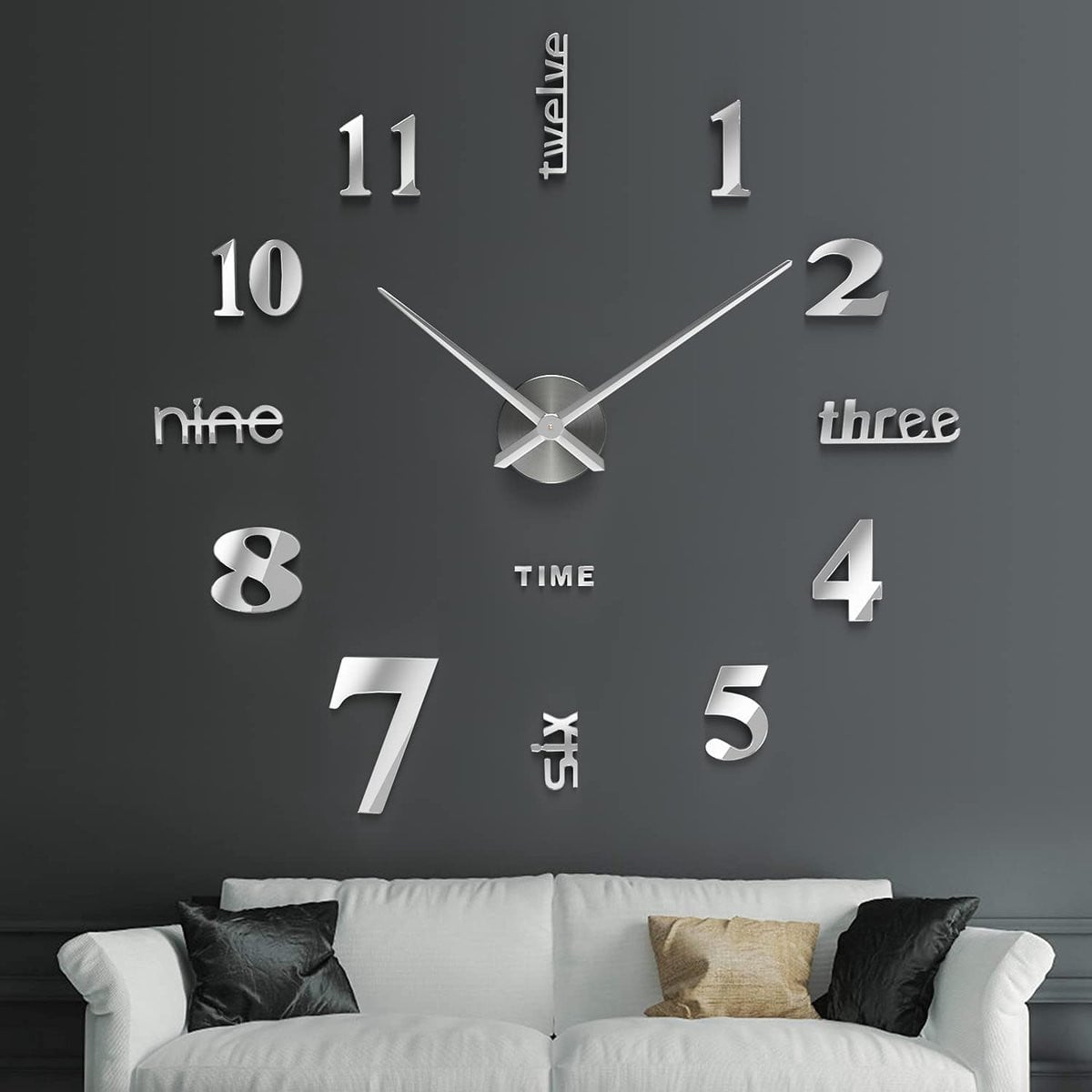 Merkloze Wandklok voor Woonkamer Decoratie