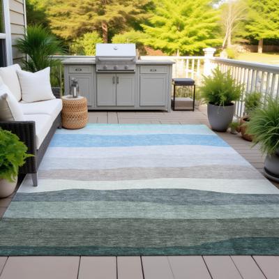Addison Rugs Machine Washable Indoor/Outdoor Striped Meli Chantille Rug
