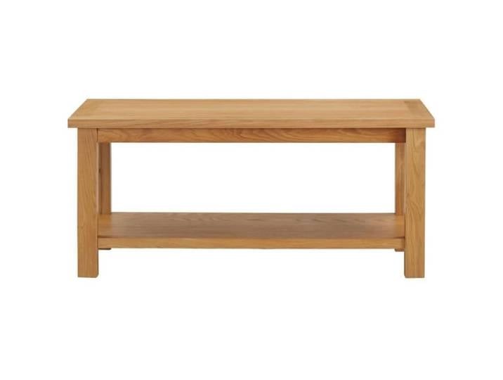 Table basse en bois de chêne massif avec finition naturelle - ARAMOX - 90x45x40 cm - Marron - Campagne