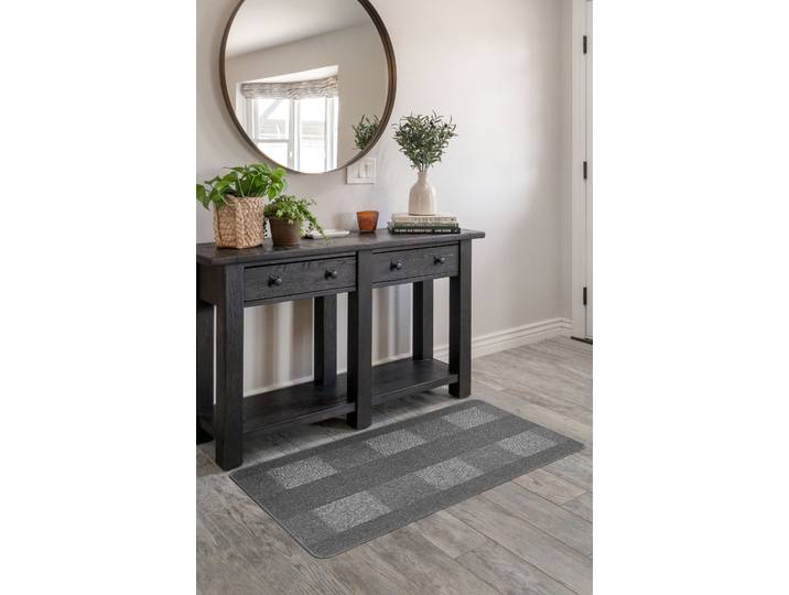 Läufer ANDIAMO Dijon , grau (anthrazit), B:67cm H:6mm L:120cm, Kunstfaser, Teppiche, Läufer, Teppich-Läufer, modernes Design, ideal im Flur & Schlafzimmer