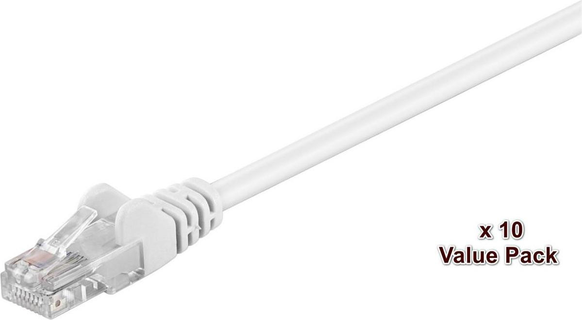 MicroConnect V-UTP501WVP Cat5e U/UTP Netwerkkabel RJ-45 naar RJ-45, 1 meter, wit