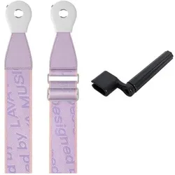 Lava Music Gitarrengurt Ideal Strap 2 Lila mit Saitenkurbel, Gitarre Zubehör, Violett