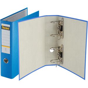 bene Doppelordner 292900BL, Postscheckordner, A4, 7,5cm breit, Kunststoff, blau
