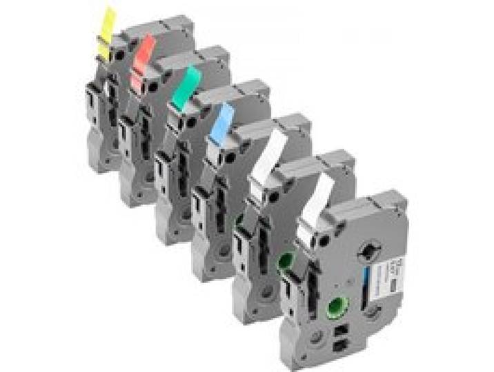 VEVOR Ruban d'Étiqueteuse, Lot de 6, 12 mm, Colorés, Compatible avec Plupart des Étiqueteuses Brother P-Touch, Impressions Nettes, Rechange pour TZe-131, TZe-231, TZe-431, TZe-531, TZe-631, TZe-731