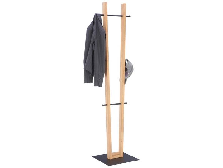 Linea Natura Kleiderständer, Schwarz, Eichefarben, Holz, Metall, Eiche, vollmassiv, 45x174.9x40 cm, Schlafzimmer, Kleiderständer