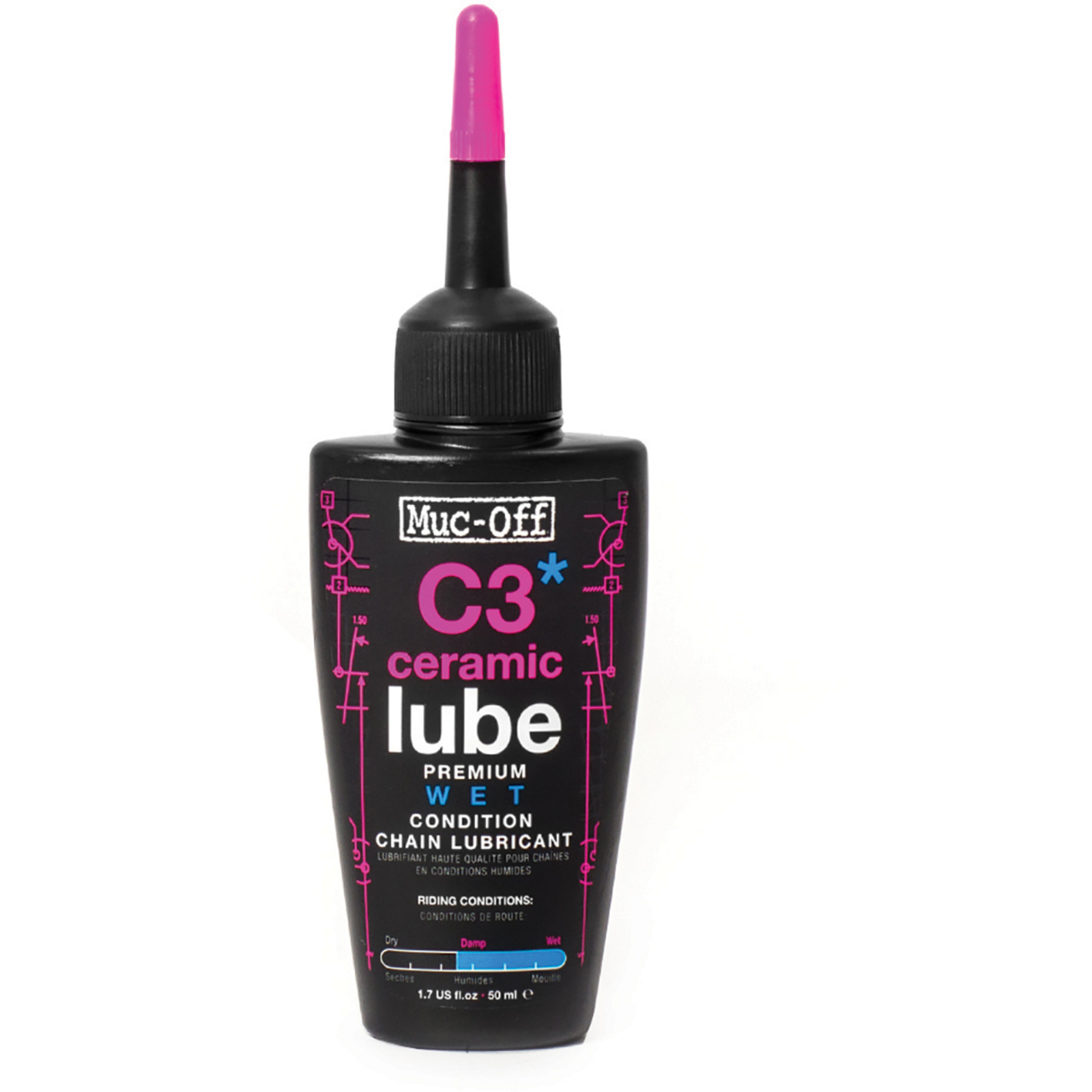 Muc Off C3 Wet Ceramic Lube Fahrradwerkzeug & Fahrradpflege grau Größe 50ML