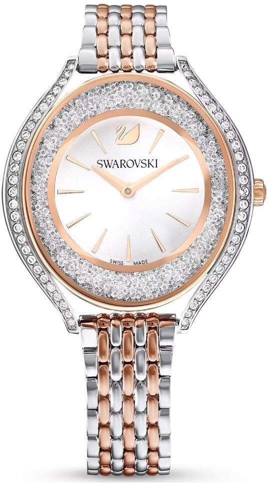 Swarovski Crystalline aura rannekello, ruusukullanväri, hopeanväri ja kirkkaat