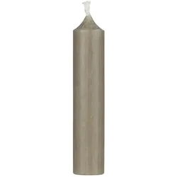 IB Laursen Rustikale Stabkerze 11 cm | Ø 2,2 cm, leinengrau