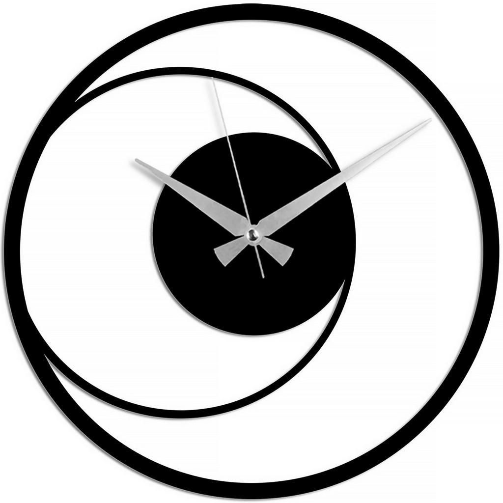 Wanduhr, Schwarz, Metall, 49x49x0.15 cm, Dekoration, Uhren, Wanduhren