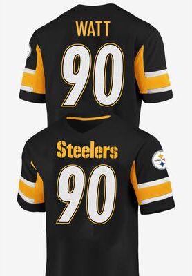 Men's Big & Tall Lightweight Team Jersey by NFL in Pittsburgh Steelers Watt (Size 2XL)
