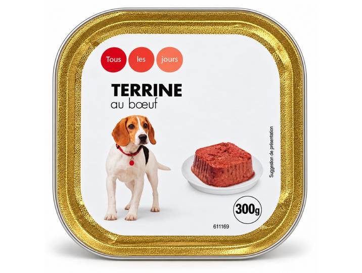 Tous les jours Terrine de bœuf Nourriture humide pour chien – 300 g
