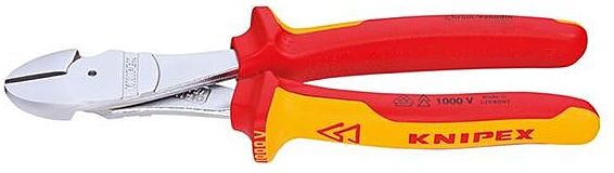 KNIPEX Kraft-Seitenschneider 7406200, 200mm Mehrkomponenten-Griffen KNIPEX