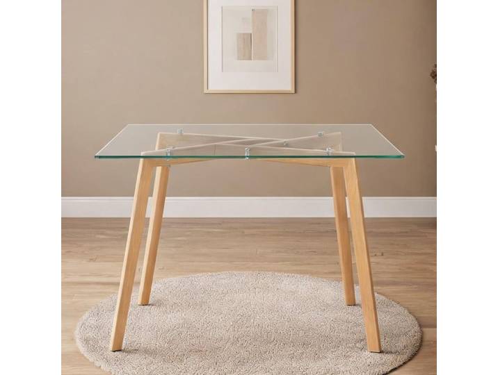 Dining Tables combining 4 personnes and 47.2 x 23.6 x 29.9 in with structure acier imitation bois and Table à manger rectangulaire