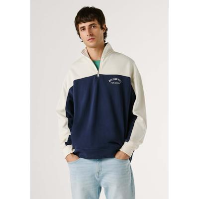 Strickpullover PEPE JEANS "Sweatshirt GASPAR", Herren, Gr. XL, blau (sailor blau), 100% Baumwolle, Pullover Strickpullover