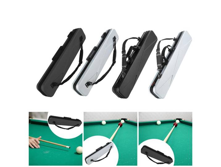 Étui de transport léger pour bâtons de billard, sac de Club fendu 1/2, pour billard de voyage, coque rigide verrouillable, étui pour bâtons de piscine de voyage