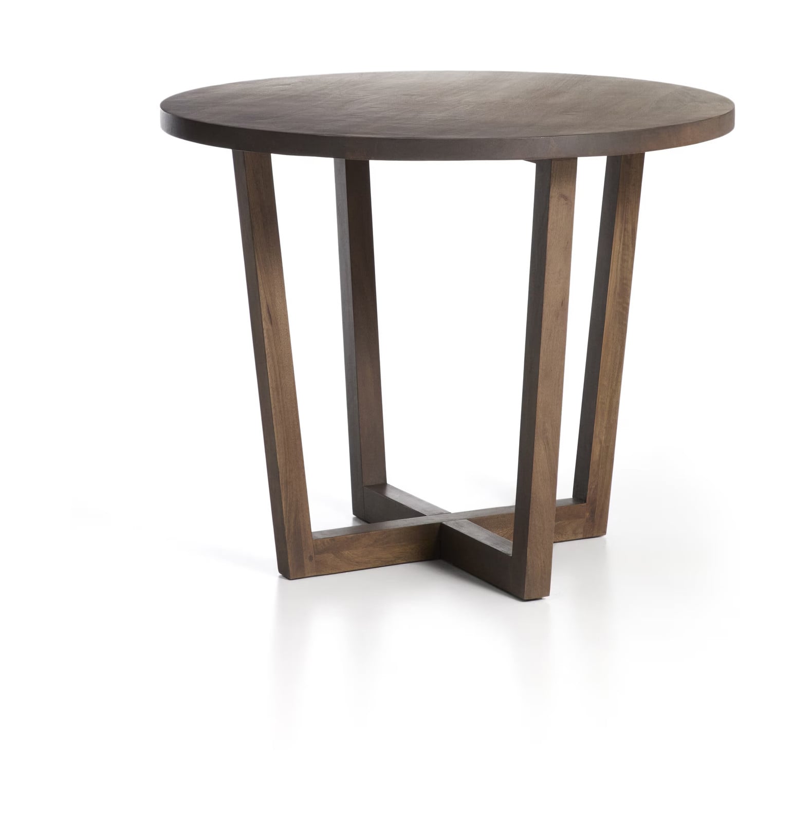 Kave Home Nahla Ronde Bistrotafel van Mangohout, Bruin, Ø90 cm