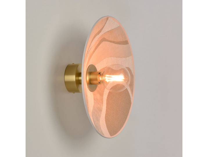Sonia Laudet Wandlampe Ø40cm malachit sand - MARKET SET - Wohnzimmer - Design - Stoff / Textil - Rund