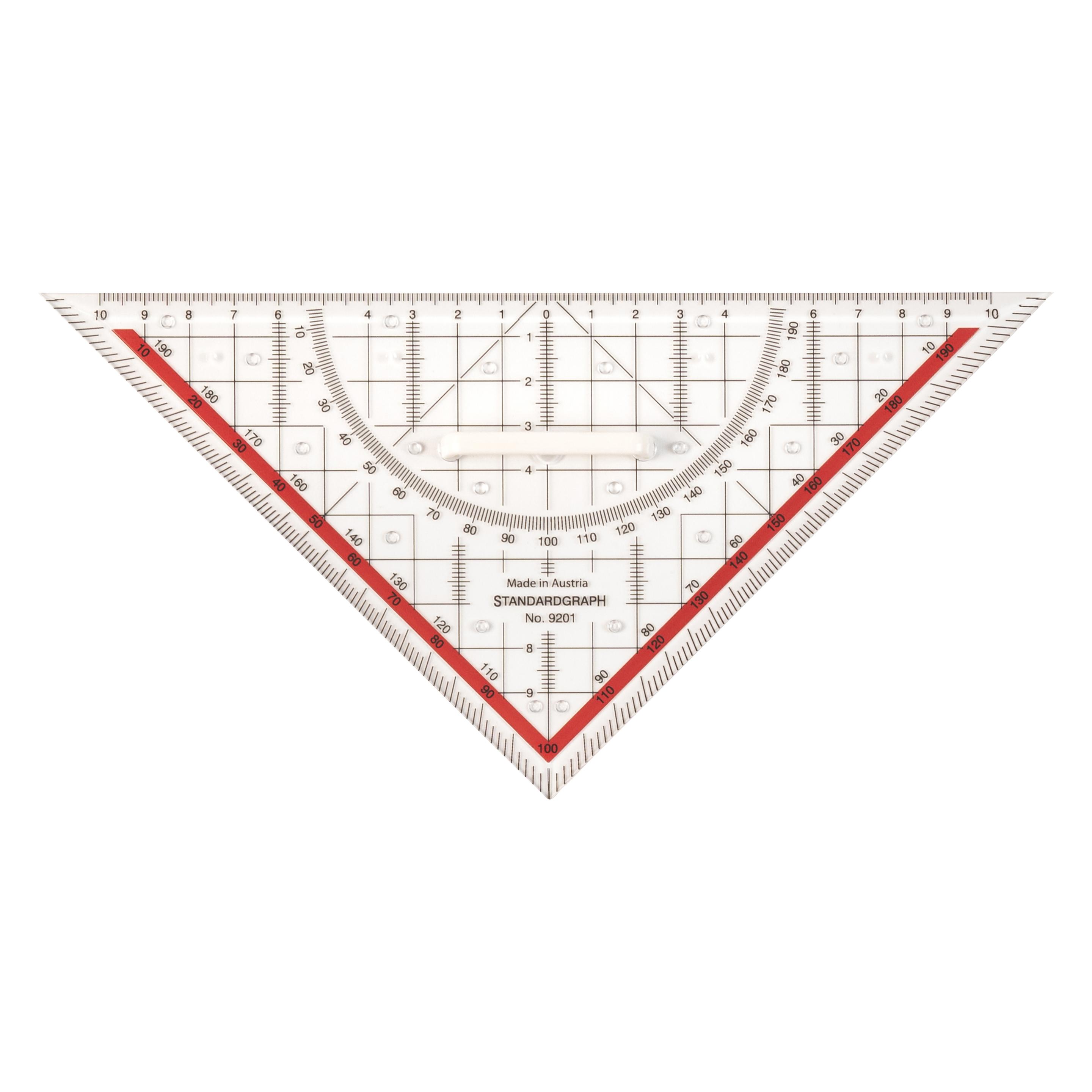 Standardgraph Zeichendreieck 200° Abn, Griff (23 cm, Kunststoff) (9201-SG)