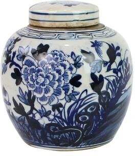 Legend of ASIA 6 in H Blue And White Mini Jar Flower Blossom Porcelain