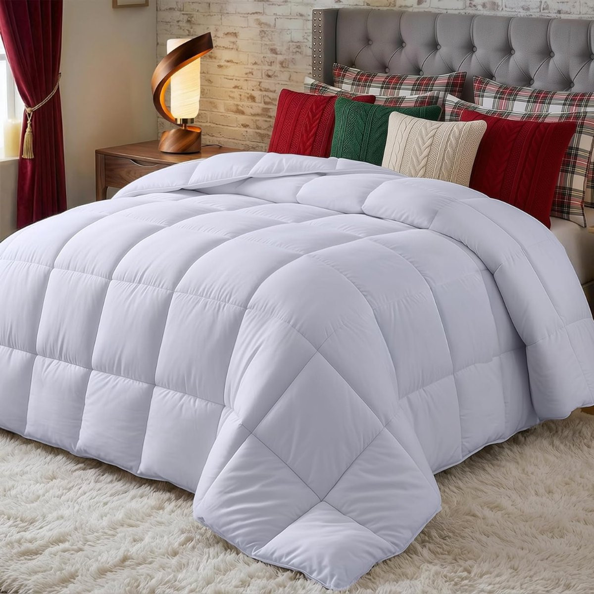 REN Tweepersoons Dekbed Wit Microfibre 180 x 200 cm