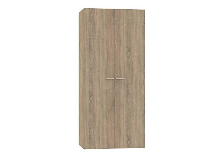 Muebles Pitarch Schlafzimmerschrank 2 Türen, Cambrian Eiche, 180x79x52 cm (Höhe x Breite x Tiefe), Modernes Beistellmöbel, Kollektion Tibet