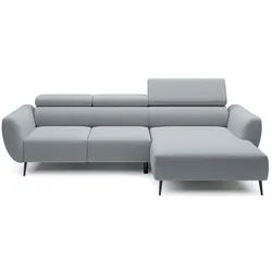 Ecksofa Alisson Stoff Grau Grey