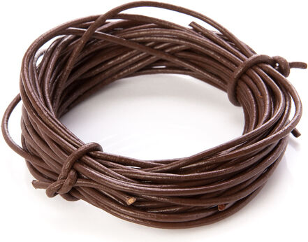 Lederriemen, braun, 2 mm, 5x 2 m
