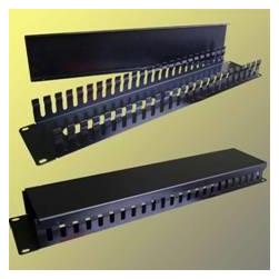 OEM Patchpanel 19", 2U Metallablage Durchgang schwarz (9652)