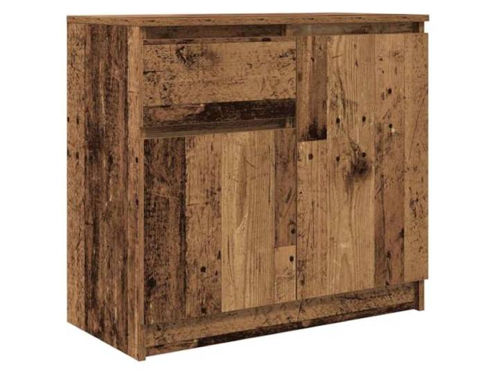 GHVBNMF Sideboard Altholz-Optik Kommode 71x35x65 cm Holzwerkstoff Flexibler Beistellschrank fürs Wohnzimmer: Beidseitig montierbare Schublade und Türen bieten anpassbaren Stauraum.