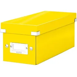 Leitz CD/DVD-Ablagebox WOW 6041 „Click & Store“ gelb, 14.3x13.6x35.2 cm