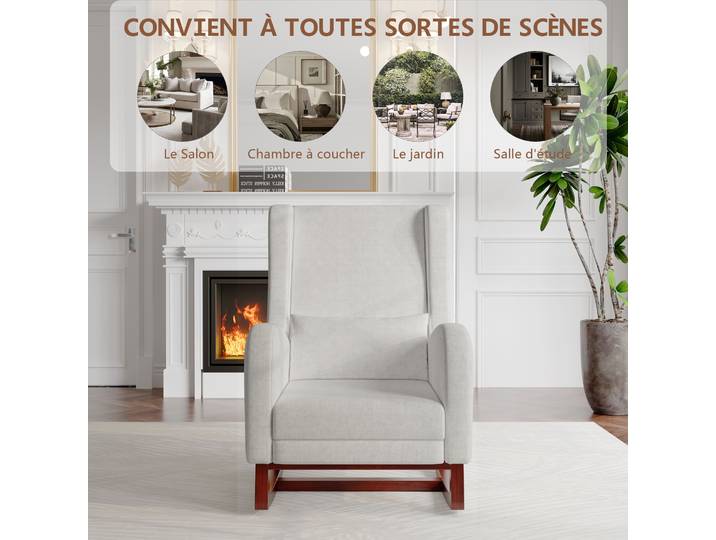 Rosahqnda Chaise balançoire, chaise haute, chaise balançoire avec repose-pieds, chaise balançoire moderne avec fauteuil et sac d'appoint