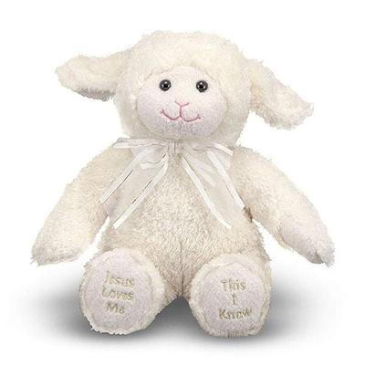 Jesus Loves Me Lamb Princess Soft Toy [With Soundboard]