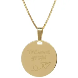 trendor 68533 Halskette Glücksbringer und Talisman Träume groß Goldfarben, 42 cm