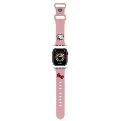 Hello Kitty Silikon- kočičí hlava - Apple Watch Armband 42/44/45/49 mm (rosa)