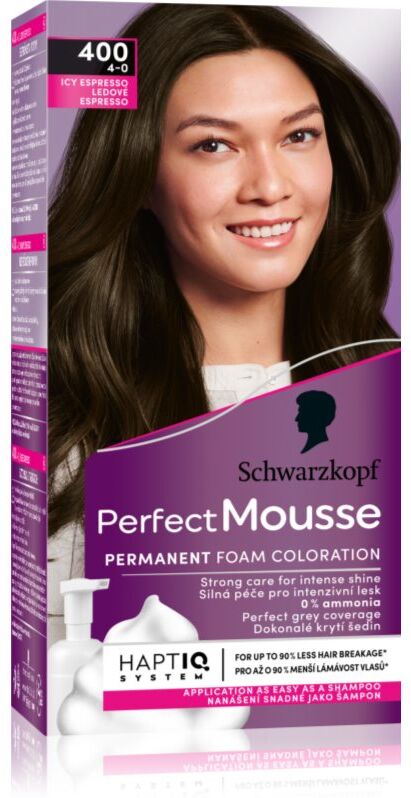 Schwarzkopf Perfect Mousse Permanent-Haarfarbe Farbton 400 Icy Espresso 1 St.