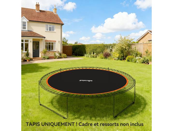 SPORTNOW Tapis de rechange pour trampoline tapis de saut de remplacement, compatible trampoline Ø 3,7 m et ressorts de 14 cm