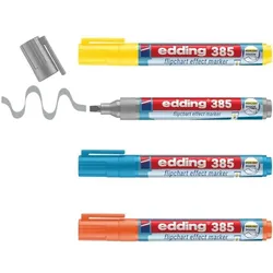Edding 4er-Set Flipchart Effektmarker »385« gelb