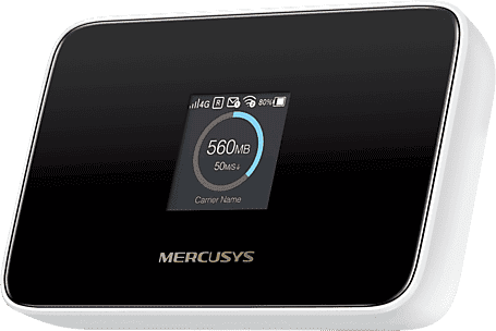 Router - Mercusys MT115, 150 Mbps, AX300 WiFi 6, 4G, Pantalla intuitiva,Hasta 10 dispositivos, Blanco/Negro