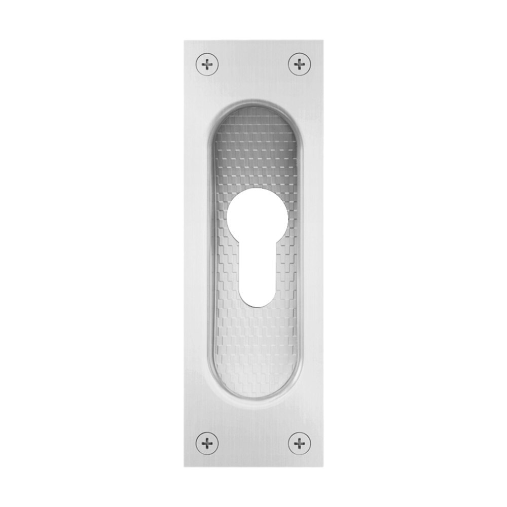 FSB Muschelgriff 42 4211,120x40,offen,Profilzylinder gelocht,edelstahl fein matt 0 42 4211 00002 6204