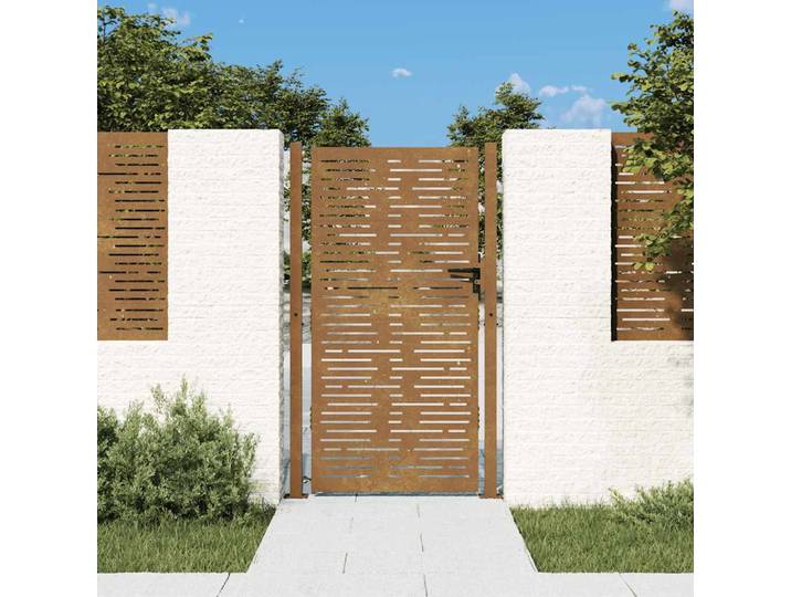 vidaXL Gartentor 100x175 cm Cortenstahl Quadratisches Design