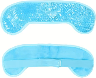 Inspire Curations Reusable Hot And Cold Gel Forehead Ice Pack Soft Cooling Pad For Head Comfort blue