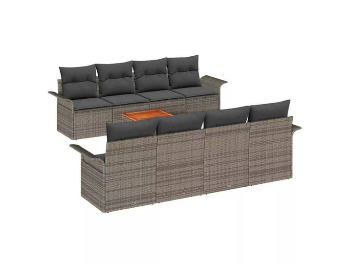 VidaXL - Modulare sofagarnitur poly-rattan, One Size, Grau