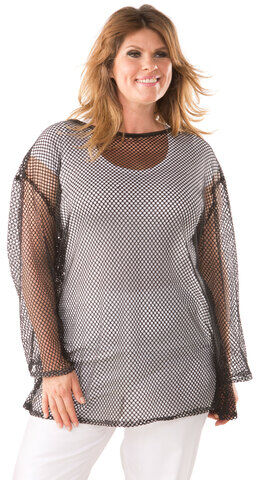 Netzshirt, schwarz