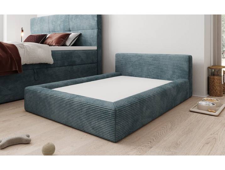 Hundebett LupoLounge 140x100 cm in Cord - 140x100 cm - Vintage Blau - Cord - Luxusbetten24