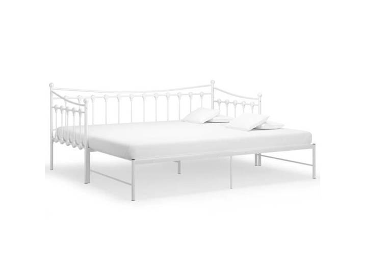 Canapé-lit - GAROSA - Extensible - Métal blanc - 90x200 cm - 2 places