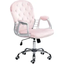 BÜROSTUHL Samtstoff Rosa Princess