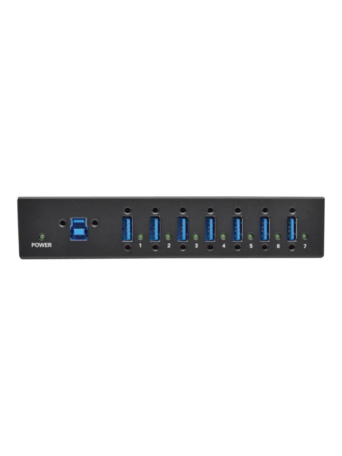 Eaton series 7-Port USB 3.0 Hub SuperSpeed with Dedicated 2A USB Charging iPad Tablet Metal USB-Hubs - USB 3.2 - 7 - Schwarz