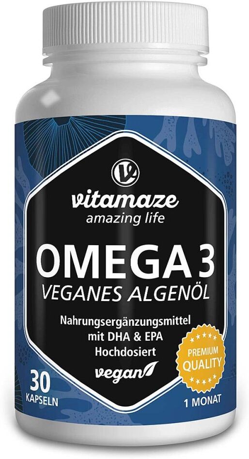 Vitamaze Omega-3 Vegan Algenöl Hochdosiert Kapseln 30stk